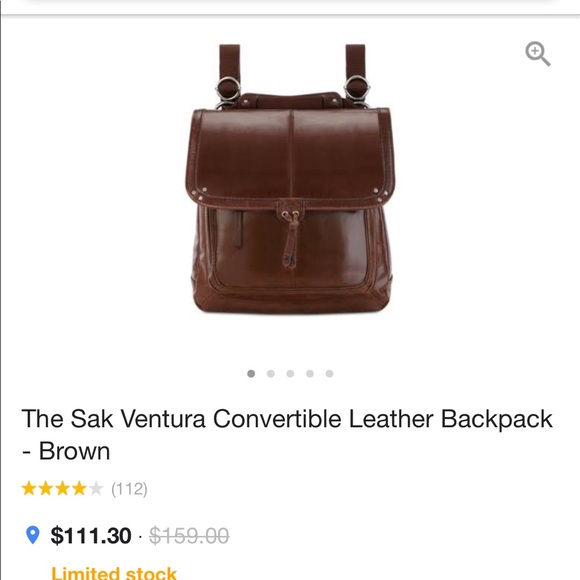 NWT The SAK crossbody/backpack distressed brown - Picture 6 of 8